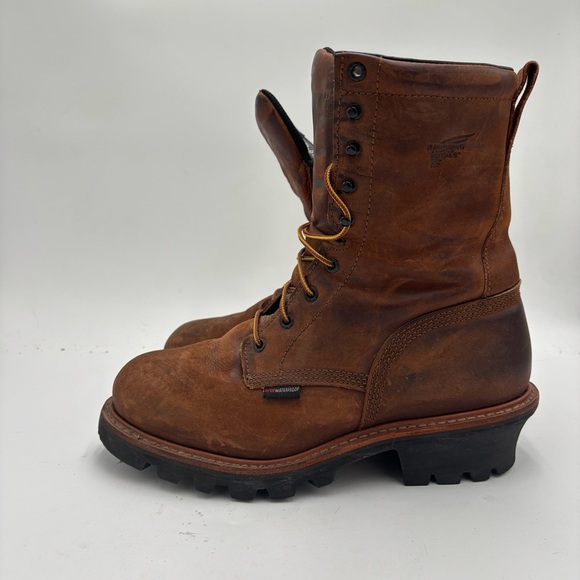 Red Wing Shoes Men’s 9.5 Brown Leather Loggermax 4417 Safety Toe Work Boots